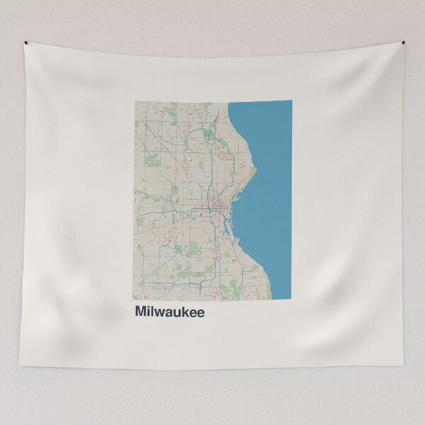 Item preview, Milwaukee Minimalistic Map Art designed and sold by MapsNerd.