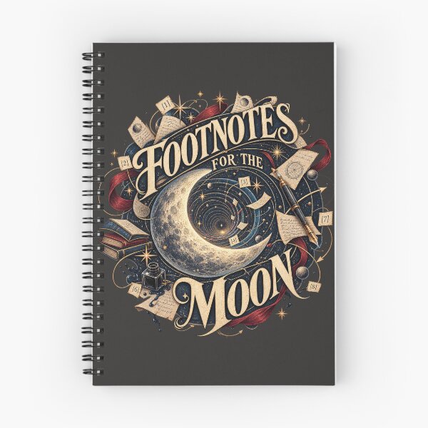 Item preview, Footnotes for the Moon – Poetcore Literary Night Typography designed and sold by Golden Era Studio.