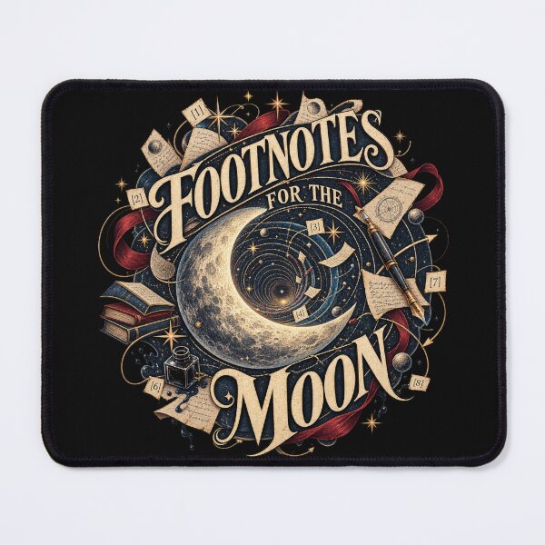 Item preview, Footnotes for the Moon – Poetcore Literary Night Typography designed and sold by Golden Era Studio.