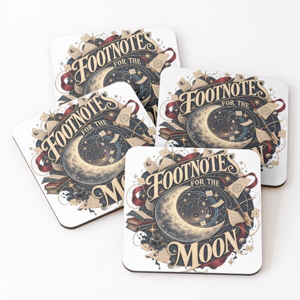 Item preview, Footnotes for the Moon – Poetcore Literary Night Typography designed and sold by Golden Era Studio.