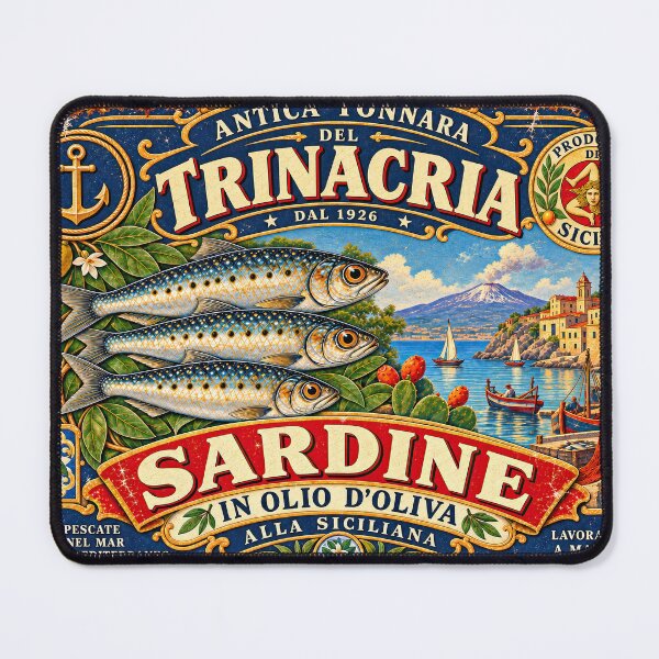 Item preview, Vintage Sicilian Sardine Tin Label designed and sold by newnomads-art.