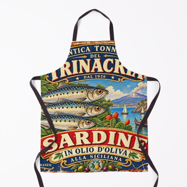 Item preview, Vintage Sicilian Sardine Tin Label designed and sold by newnomads-art.