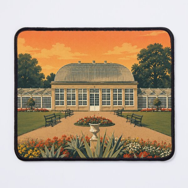Item preview, Sheffield Retro Travel Poster – Botanical Gardens Wall Art designed and sold by StillandStory.
