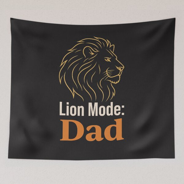 Item preview, Clean Minimalist Lion Mode Dad Typography Design designed and sold by Bennie Singh.