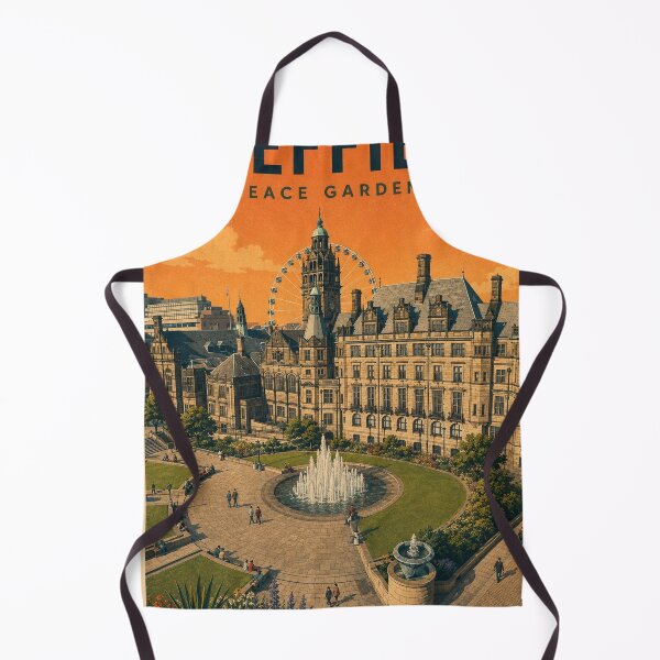 Item preview, Sheffield Retro Travel Poster – Peace Gardens Wall Art designed and sold by StillandStory.