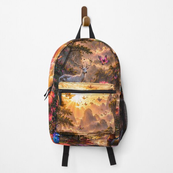 Item preview, Rainbow Waterfall Lotus Pond Deer designed and sold by nardreelxz.