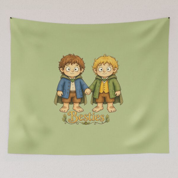 Item preview, Lord of the Rings - Merry & Pippin Cute Besties Design designed and sold by Presents For The Dead.