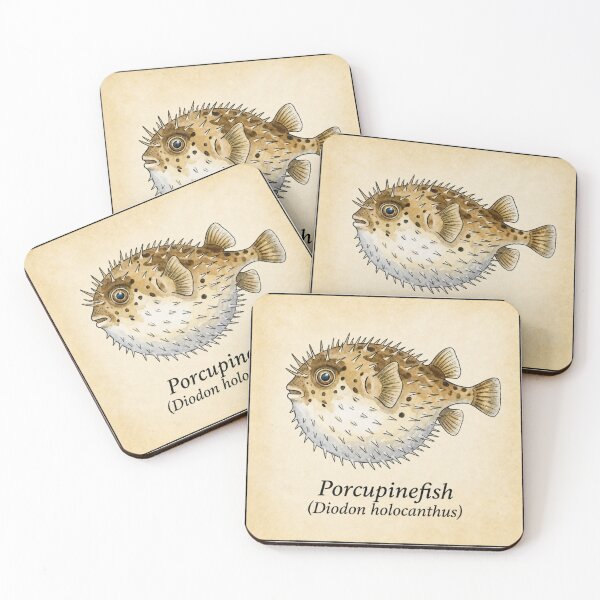 Item preview, Porcupinefish Vintage Marine Illustration Art designed and sold by KenworksDigital.
