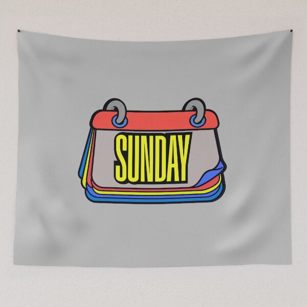 Item preview, Sunday Calendar Page – Colorful Cartoon Graphic T-Shirt designed and sold by Aimetoi.