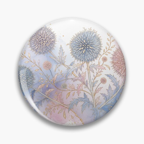Item preview, Pastel Blue and Gold Botanical Floral Illustration designed and sold by AneissPiaf.