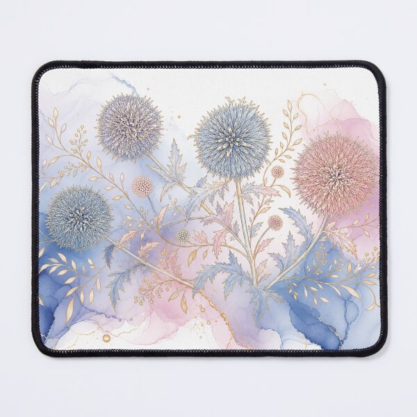 Item preview, Pastel Blue and Gold Botanical Floral Illustration designed and sold by AneissPiaf.