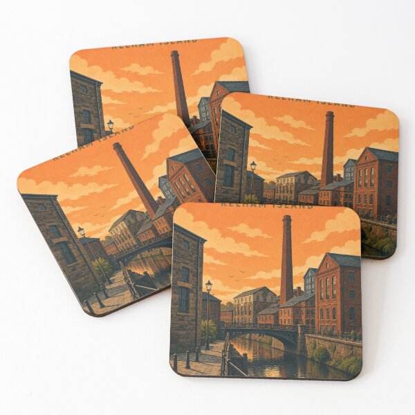 Item preview, Sheffield Retro Travel Poster – Kelham Island Wall Art designed and sold by StillandStory.