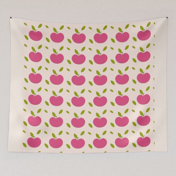 Item preview, Cute Pink Apple Pattern - Pastel Preppy Fruit Aesthetic designed and sold by Yasmine Mohammed.