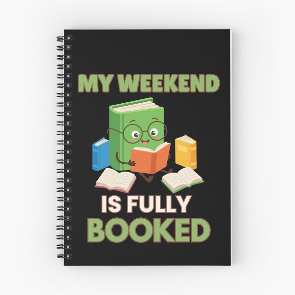 Item preview, My Weekend Is Fully Booked – Cute Bookworm Reader designed and sold by Bawek85Designs.