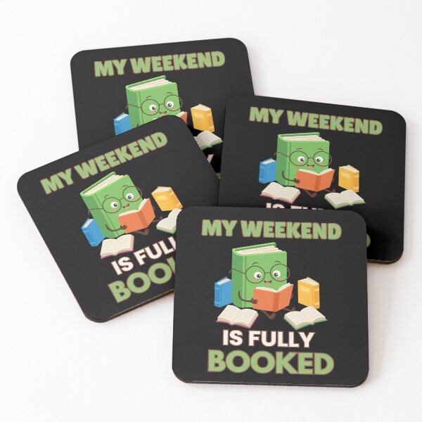 Item preview, My Weekend Is Fully Booked – Cute Bookworm Reader designed and sold by Bawek85Designs.