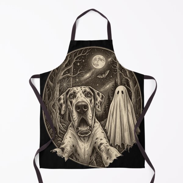 Item preview, Spooky Great Dane Selfie with Ghost Halloween Dog T-Shirt designed and sold by designwiss.