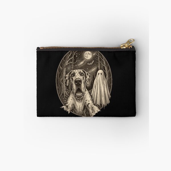 Item preview, Spooky Great Dane Selfie with Ghost Halloween Dog T-Shirt designed and sold by designwiss.