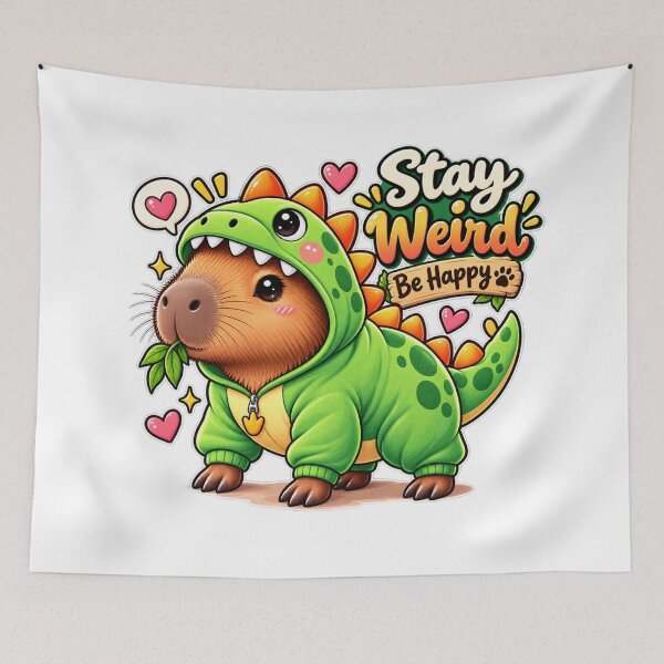 Item preview, Cute Capybara Dinosaur – Stay Weird Be Happy – Kawaii Dino Animal designed and sold by JrNergal.