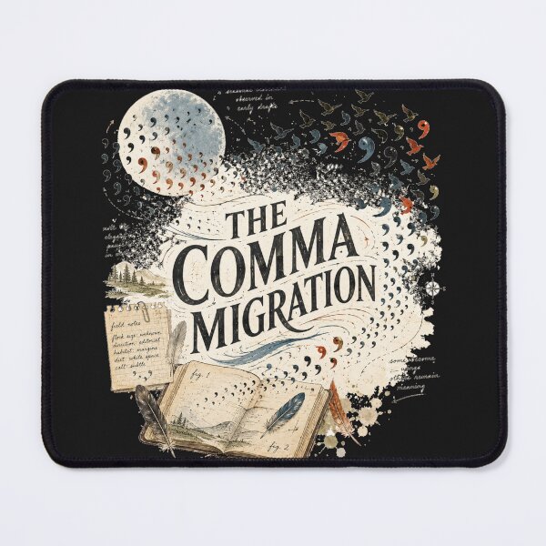 Item preview, The Comma Migration – Surreal Writer & Poetcore Typography designed and sold by Golden Era Studio.