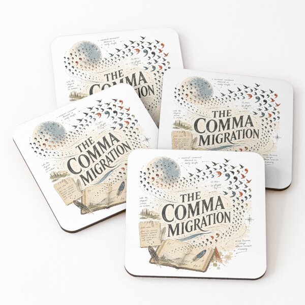 Item preview, The Comma Migration – Surreal Writer & Poetcore Typography designed and sold by Golden Era Studio.