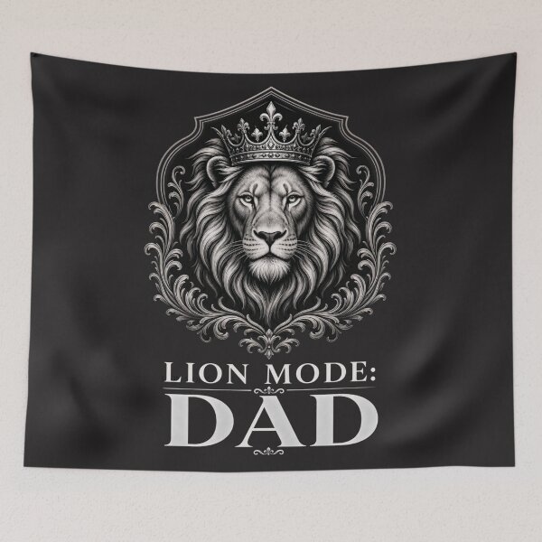 Item preview, Elegant Black and White Crowned Lion Mode Dad Design designed and sold by Bennie Singh.