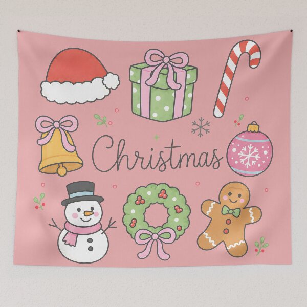 Item preview, Christmas Cute Pastel Collage  designed and sold by HowToCanadian.