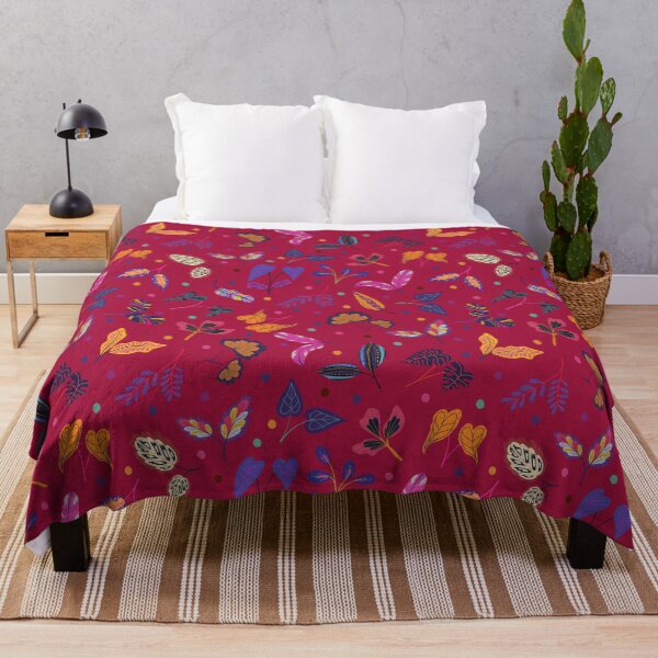 Item preview, Maximalist Flowers on Cranberry designed and sold by KSimpson838.
