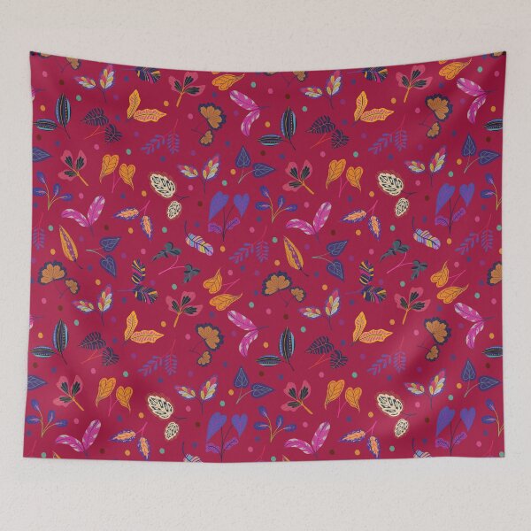 Item preview, Maximalist Flowers on Cranberry designed and sold by KSimpson838.