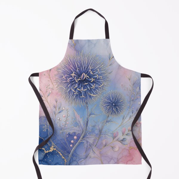 Item preview, Ethereal Blue Thistle Pastel Alcohol Ink Floral Art designed and sold by AneissPiaf.