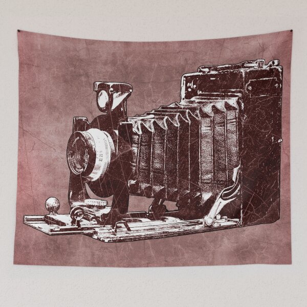 Item preview, Red-tinted Antique Press Bellows Camera Vintage Photography designed and sold by Ghoul Enterprises.