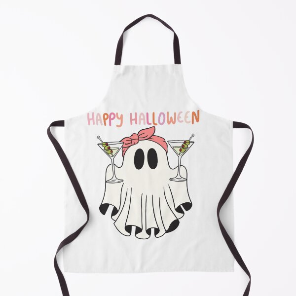 Item preview, Cute Kawaii Ghost With Martinis Happy Halloween designed and sold by     Sela Art .