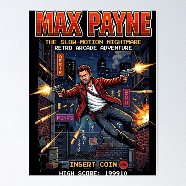 Aperçu de l'œuvre Max Payne : Le cauchemar au ralenti créée et vendue par RatherCreative.