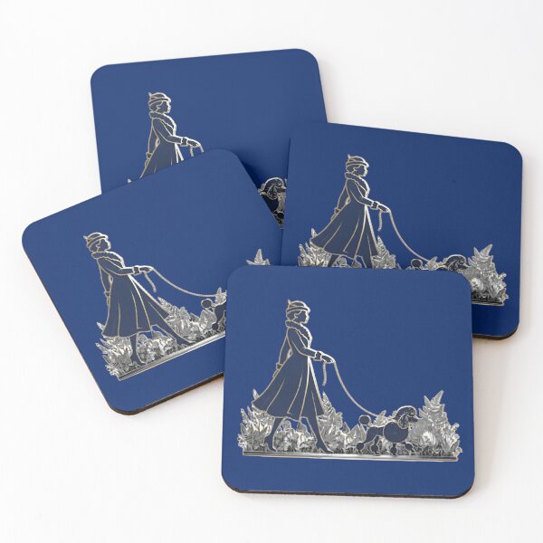 Item preview, Woman Walking her Poodle - Stylish Silhouette  designed and sold by mediafreespirit.
