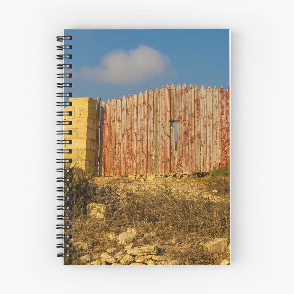 Item preview, Rustic Red Wooden Gate Set in Sunlit Stone Wall on a Dry Mediterranean Countryside designed and sold by Nmallia.