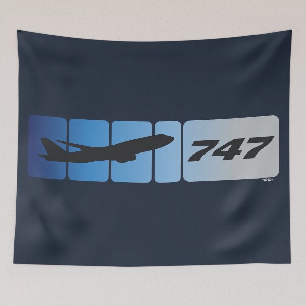 Item preview, 747 Retro Blue Blocks Aviation designed and sold by VoglR.
