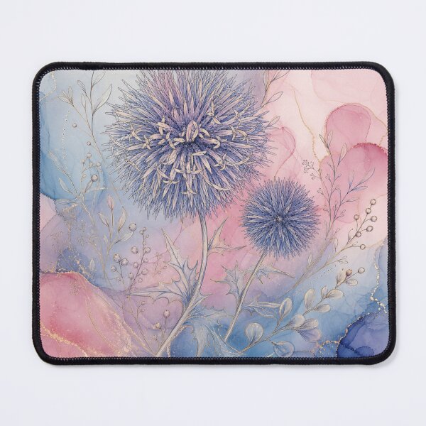 Item preview, Abstract Blue Thistle Pastel Digital Watercolor Art designed and sold by AneissPiaf.