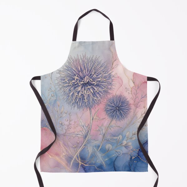 Item preview, Abstract Blue Thistle Pastel Digital Watercolor Art designed and sold by AneissPiaf.