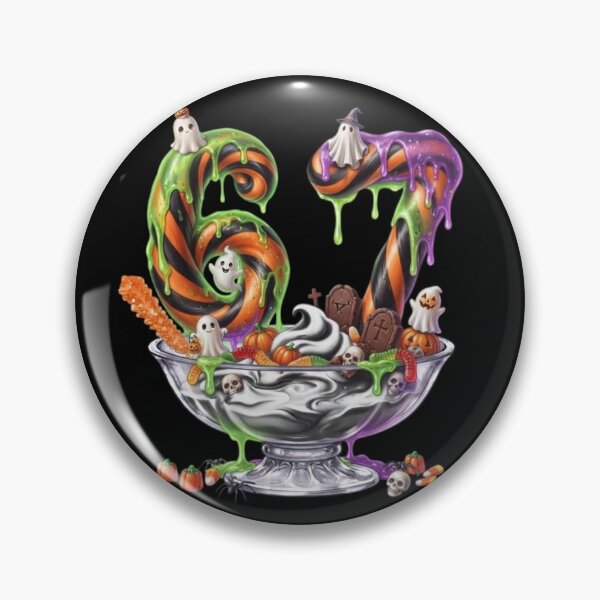 Item preview, 67 Meme Halloween Costume Merch | Slime Dessert Sundae Bowl | 67 Meme | Trending | Ghosts | Candy Corn | Pumpkins designed and sold by TeenLake.