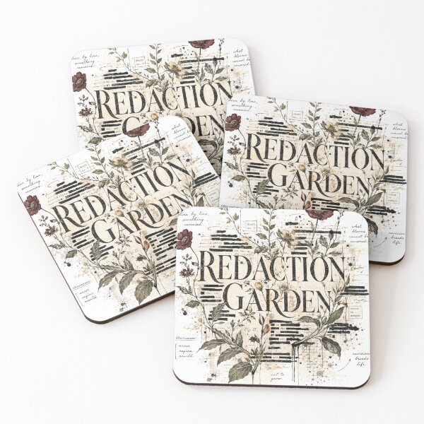 Item preview, Redaction Garden – Botanical Poetcore Writer Art designed and sold by Golden Era Studio.