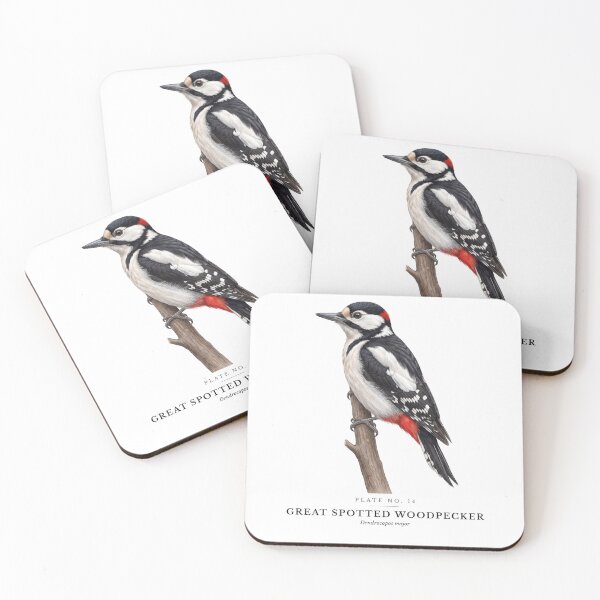 Item preview, Great Spotted Woodpecker Vintage Bird Plate - Dendrocopos major designed and sold by SavannahMerch.