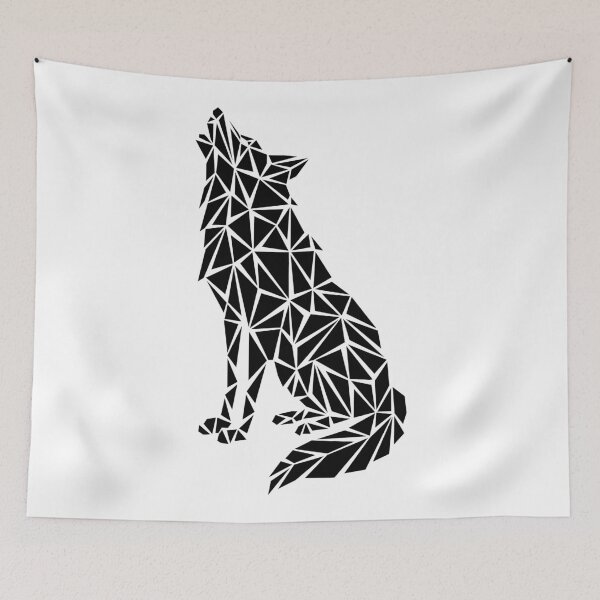 Item preview, Black Geometric Wolf designed and sold by Espyr.Art.