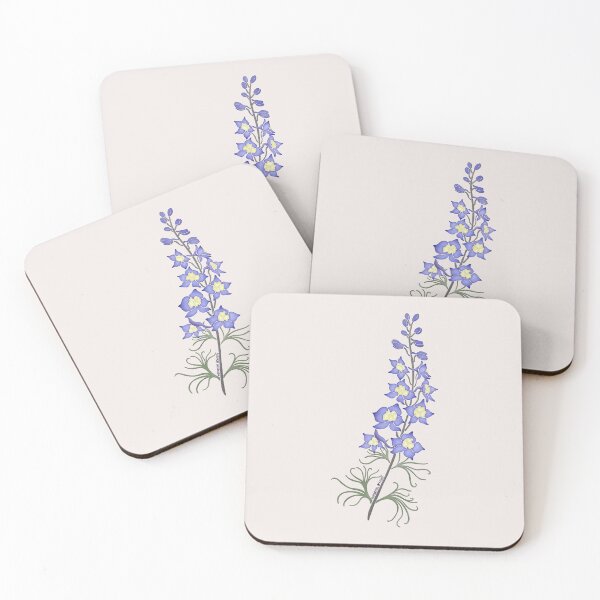 Item preview, Watercolor Prairie Larkspur Flower- Texas Native Flower designed and sold by Marguerite Artistry.
