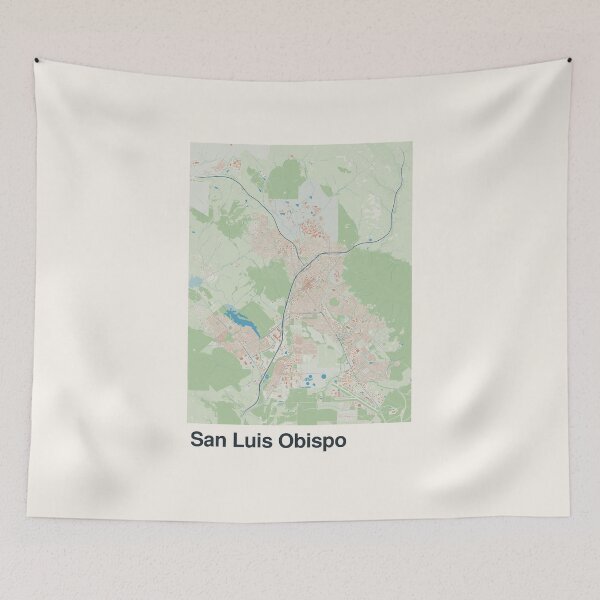 Item preview, Arte del mapa minimalista de San Luis Obispo designed and sold by MapsNerd.