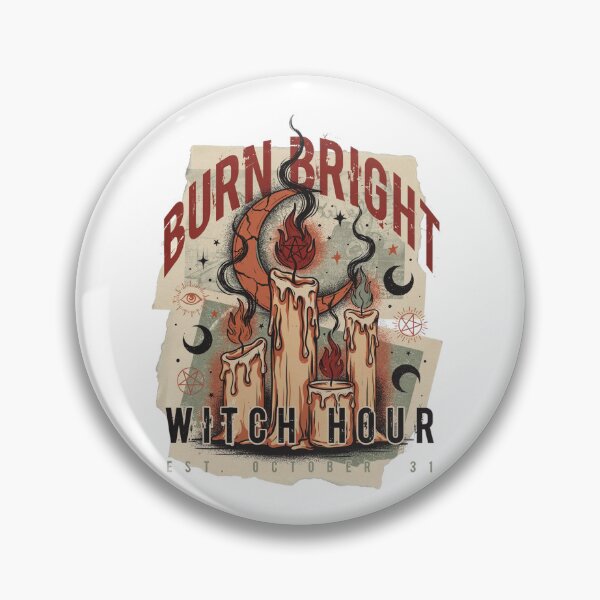 Item preview, Burn Bright Candle Witch T-Shirt | Witch Hour Halloween Graphic Tee v9 designed and sold by DarylWelsh2024.