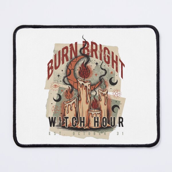 Item preview, Burn Bright Candle Witch T-Shirt | Witch Hour Halloween Graphic Tee v9 designed and sold by DarylWelsh2024.