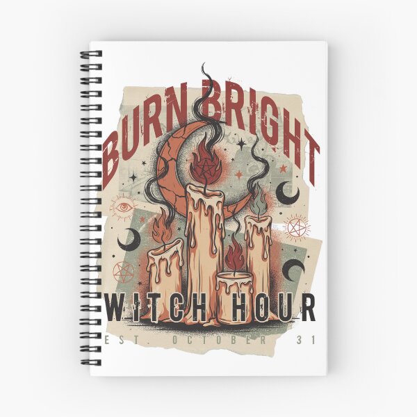 Item preview, Burn Bright Candle Witch T-Shirt | Witch Hour Halloween Graphic Tee v9 designed and sold by DarylWelsh2024.