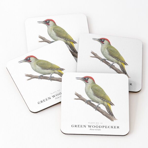 Item preview, Green Woodpecker Vintage Bird Plate - Picus viridis designed and sold by SavannahMerch.