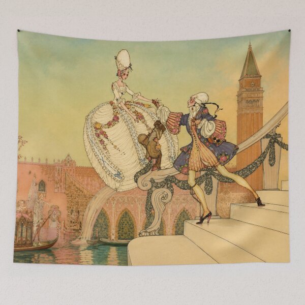 Item preview, Fairy Tale Wall Art, Princess Mignon Minette and Prince Soushi, Vintage Fantasy Illustration by Kay Nielsen designed and sold by RickE.