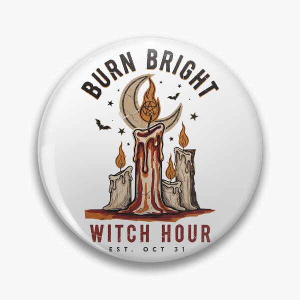 Item preview, Burn Bright Candle Witch T-Shirt | Witch Hour Halloween Graphic Tee v10 designed and sold by DarylWelsh2024.