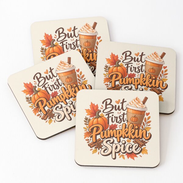 Item preview, But First, Pumpkin Spice – Cozy Autumn Coffee Design designed and sold by blankTeeShirt.